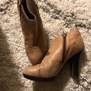 Tan booties